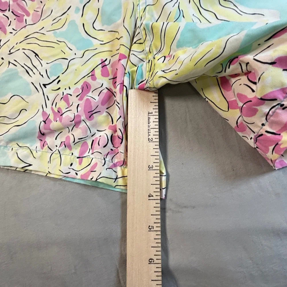 Lilly Pulitzer Mens Capri Trunk Swim‎ Shorts mens medium yellow floral print